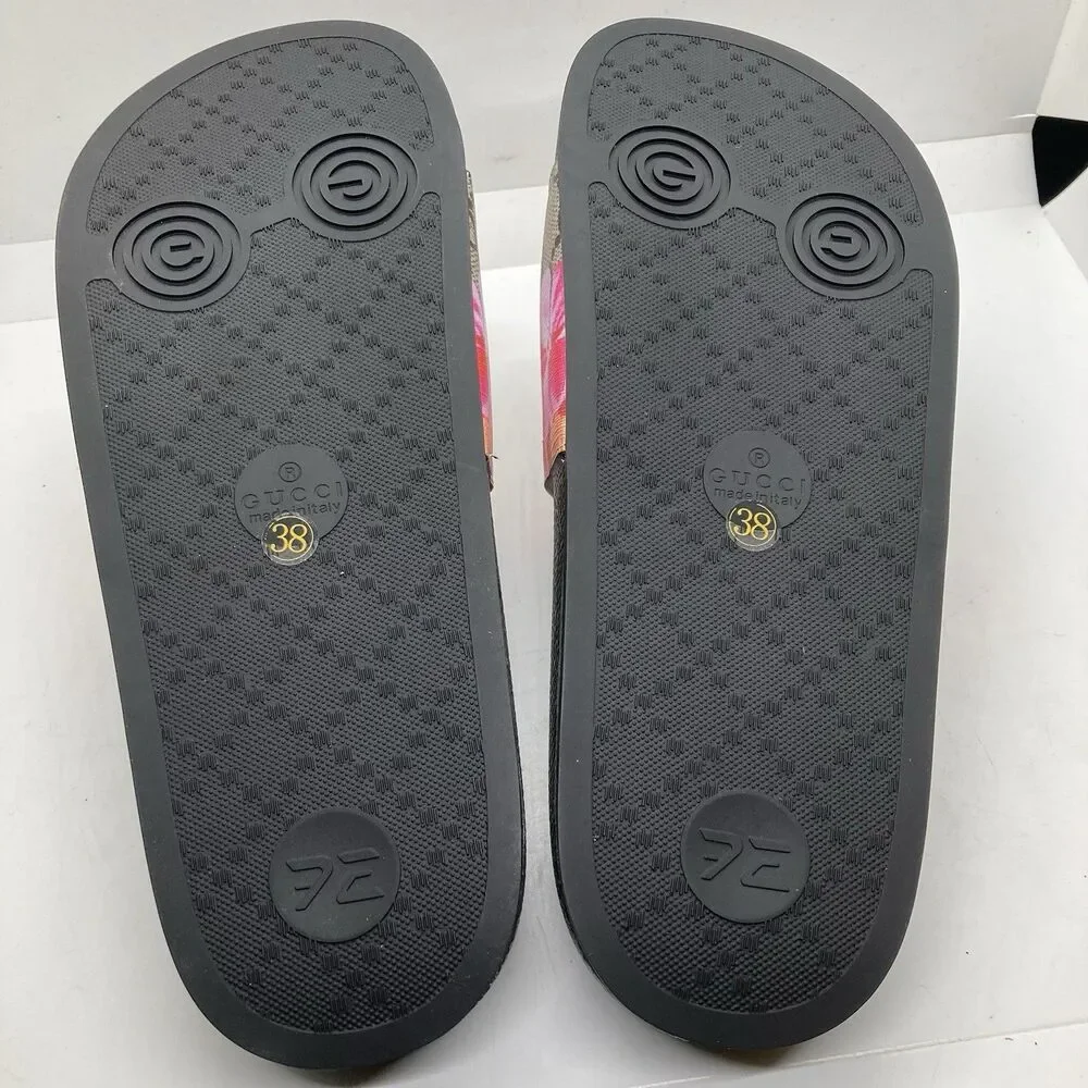 Gucci GG Blooms Supreme Sandals Floral Size 7.5 38EU - Picture 9 of 11